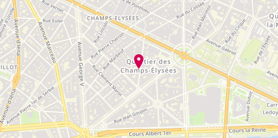Plan de GAUTHIER Nelly, 9 Rue de Marignan, 75008 Paris