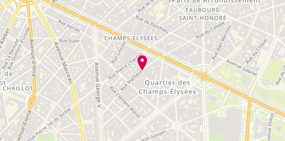 Plan de ALDIE Gilles, 30 Rue Marbeuf, 75008 Paris