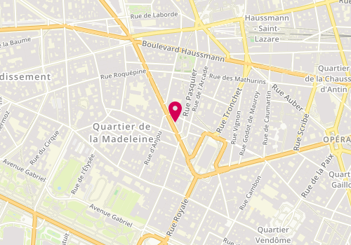 Plan de SCHNEIDER Philippe, 10 Boulevard Malesherbes, 75008 Paris
