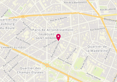 Plan de TRAVERT Valérie, 25 Rue Jean Mermoz, 75008 Paris