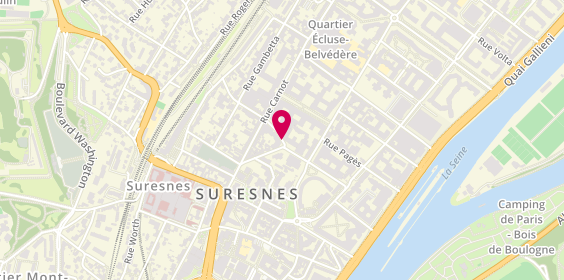 Plan de BERDAA Jean Paul, 3 Rue Honoré d'Estienne d'Orves, 92150 Suresnes