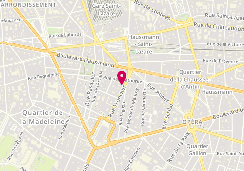 Plan de VASA Caroline, 29 Rue Tronchet, 75008 Paris