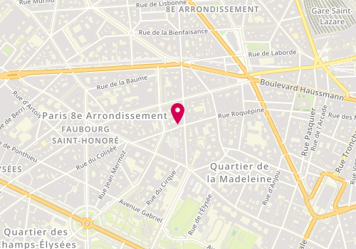 Plan de ZEITOUN Diane, 18 Rue de Penthièvre, 75008 Paris