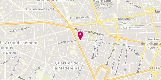 Plan de Docteur Bernard Habib, 64 Rue des Mathurins, 75008 Paris