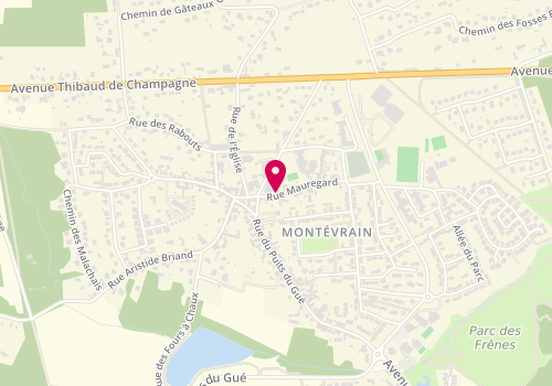 Plan de HUBERT Dominique, 28 Rue Mauregard, 77144 Montévrain