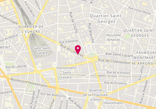 Plan de PANTCHENKO Charlotte, 11 Rue de Londres, 75009 Paris