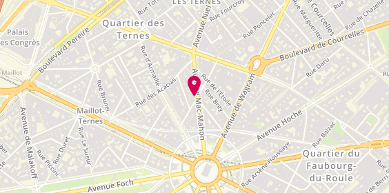 Plan de SABET Antoine, 19 Avenue Mac Mahon, 75017 Paris