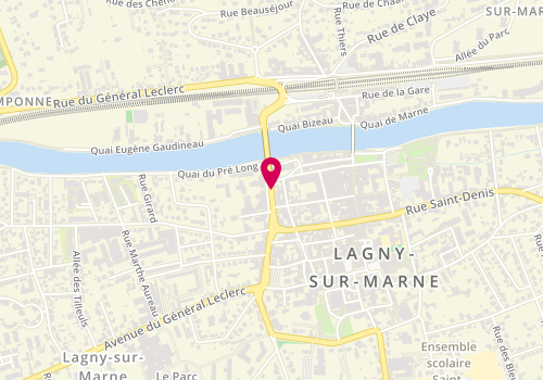 Plan de ZANON Eloïse, 44 Rue Gambetta, 77400 Lagny-sur-Marne