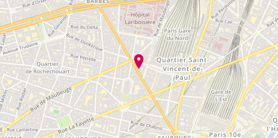 Plan de BOUIDA Mouna, 124 Bis Boulevard Magenta, 75010 Paris