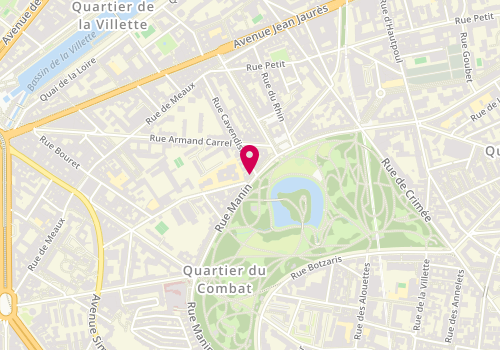 Plan de JOURNO Karine, 63 Rue Manin, 75019 Paris