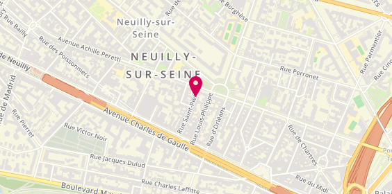 Plan de OUAKNINE WAHNICH Joëlle, 22 Rue Saint Pierre, 92200 Neuilly-sur-Seine