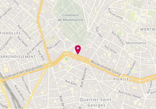 Plan de WEISSLINGER Annick, 106 Boulevard de Clichy, 75018 Paris
