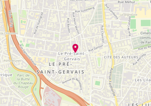 Plan de BENGUIGUI Hersan Maxime, 27 Rue Danton, 93310 Le Pré-Saint-Gervais