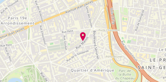 Plan de ANDREI Oana, 147 Rue Manin, 75019 Paris