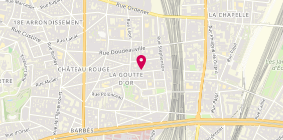Plan de BORGES Ana Héléna, 22 Rue Myrha, 75018 Paris