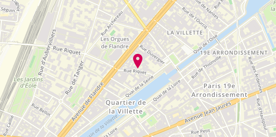 Plan de BENATTAR Yaël, 10 Rue Riquet, 75019 Paris