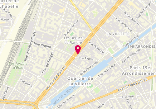 Plan de VAUZEILLES Angèle, 66 Avenue de Flandre, 75019 Paris