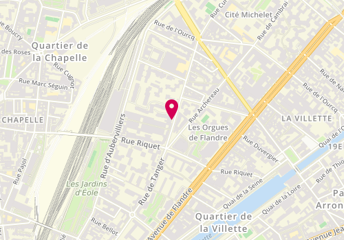 Plan de BLANC Agathe, 7 Rue Curial, 75019 Paris