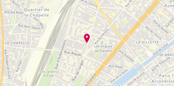 Plan de AMANOU Nathaniel, 7 Rue Curial, 75019 Paris