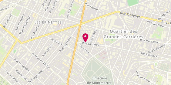 Plan de VITRICH Alain, 160 Rue Lamarck, 75018 Paris