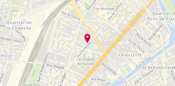 Plan de PODLEWSKI Sophie, 41 Rue Archereau, 75019 Paris