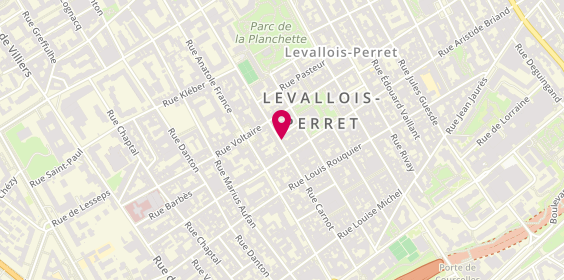 Plan de PEREZ THABAUT Lorie, 54 Rue Carnot, 92300 Levallois-Perret