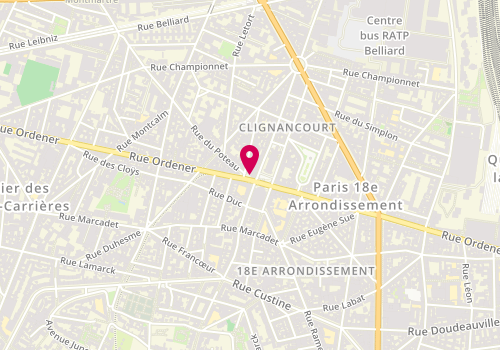 Plan de NTALIANI Konstantina, 2 Bis Rue du Poteau, 75018 Paris