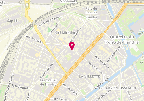 Plan de LOMBARDOZZI Rose, 83 Rue de l'Ourcq, 75019 Paris