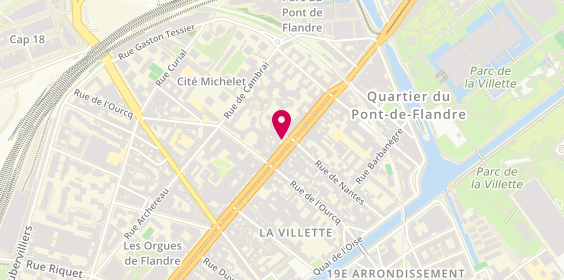 Plan de ABDEDDAIM Lina, 145 Avenue de Flandre, 75019 Paris