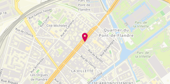 Plan de SEROUYA Jeanine, 136 Avenue de Flandre, 75019 Paris