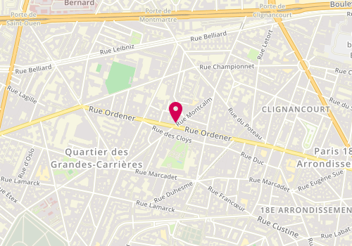 Plan de TURKYILMAZ Dogan, 33 Rue Montcalm, 75018 Paris