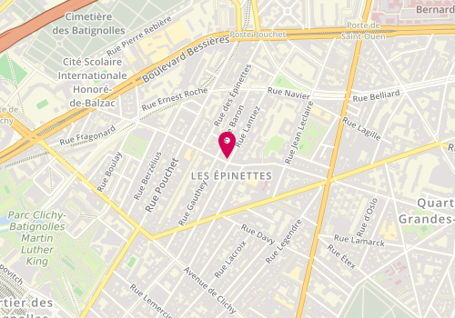 Plan de PARIENTE Denis, 1 Rue Lantiez, 75017 Paris