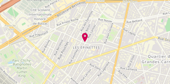 Plan de ORANGE Joséphine, 1 Rue Lantiez, 75017 Paris