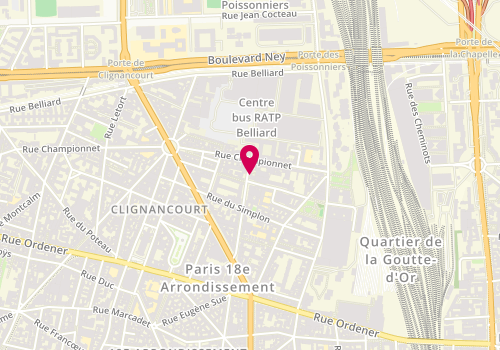 Plan de BERTHE Julien, 138 Rue de Clignancourt, 75018 Paris