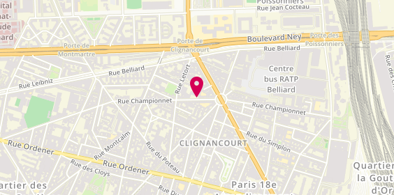 Plan de LACROIX Thierry, 74 Rue Championnet, 75018 Paris