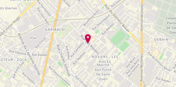Plan de MALKA Elie, 58 Rue des Rosiers, 93400 Saint-Ouen-sur-Seine