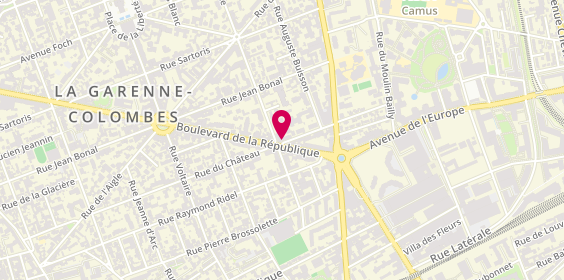 Plan de KUHN Marie, 18 Rue du Château, 92250 La Garenne-Colombes