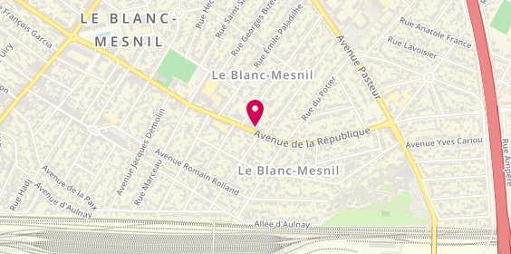 Plan de MBIAJEU NGAMGA Patrick, 73 Avenue de la République, 93150 Le Blanc-Mesnil