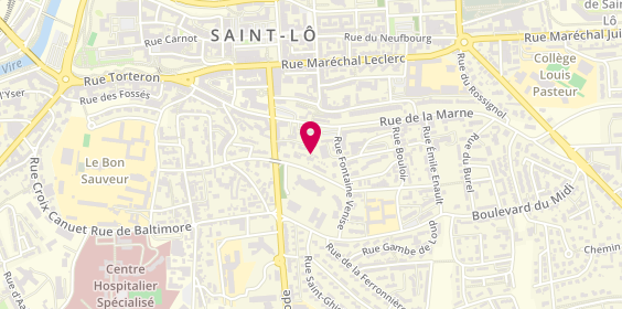 Plan de LECONTE Nathalie, 4 Bis Rue Fontaine Venise, 50000 Saint-Lô