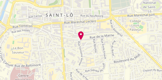 Plan de HELEUX Anne Sophie, 18 Rue de la Marne, 50000 Saint-Lô