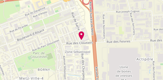 Plan de BALLAND Perrine, 29 Rue de Sarre, 57070 Metz