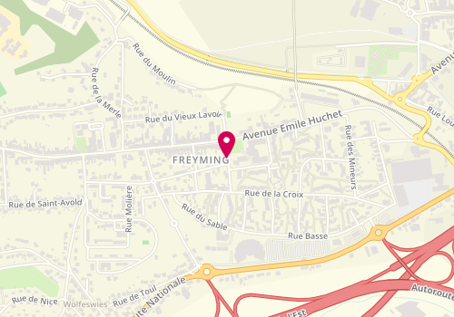 Plan de FERRIE Sophie, 1 Place du Marche, 57800 Freyming-Merlebach