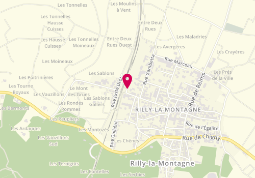 Plan de RENAULT Thierry, 1 Rue de la Gare, 51500 Rilly-la-Montagne