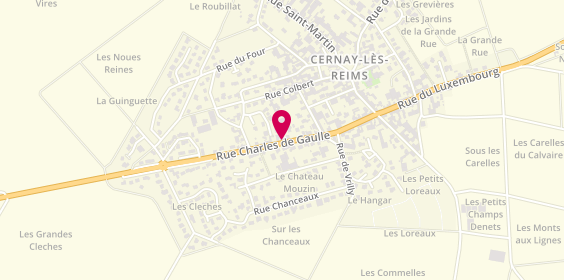 Plan de CHIBANE Maéva, 22 F Rue Charles de Gaulle, 51420 Cernay-lès-Reims