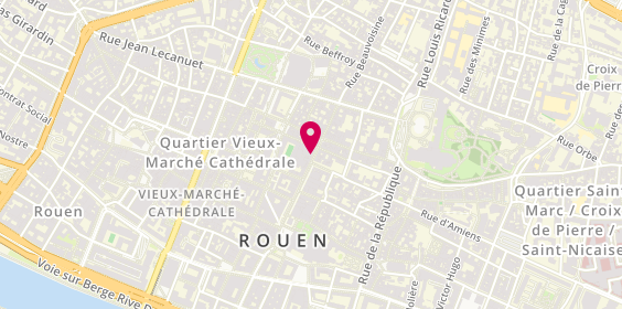 Plan de DUTOYA Isabelle, 97 Rue des Carmes, 76000 Rouen
