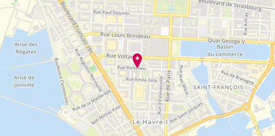 Plan de DE LAVALETTE Anne Lucie, 42 Rue Richelieu, 76600 Le Havre