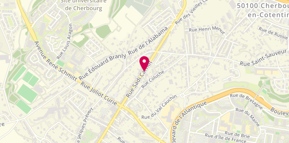 Plan de ATTIA Sandrine, 57 Rue Sadi Carnot, 50130 Cherbourg-en-Cotentin