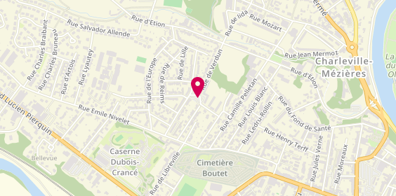 Plan de LESIEUR Karine, Place Henri Dunant, 08000 Charleville-Mézières