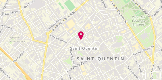 Plan de BOUHANNA Sibylle, 5 Rue des Bouchers, 02100 Saint-Quentin