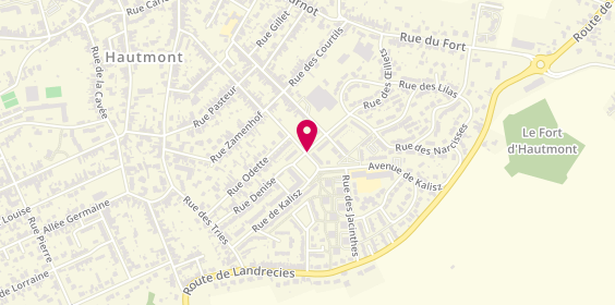 Plan de AMEGAH Komlan, 98 Rue de la Fontaine, 59330 Hautmont